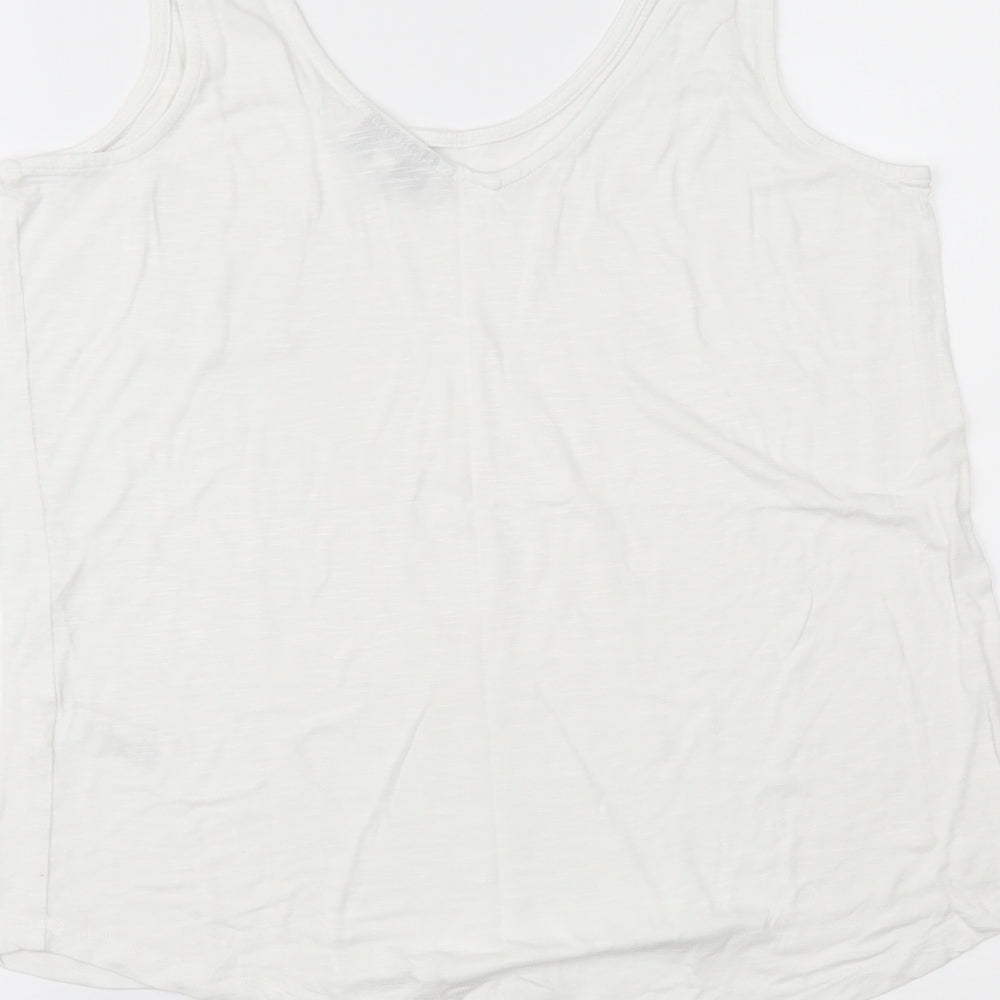 NEXT Womens White Basic Tank Size 14