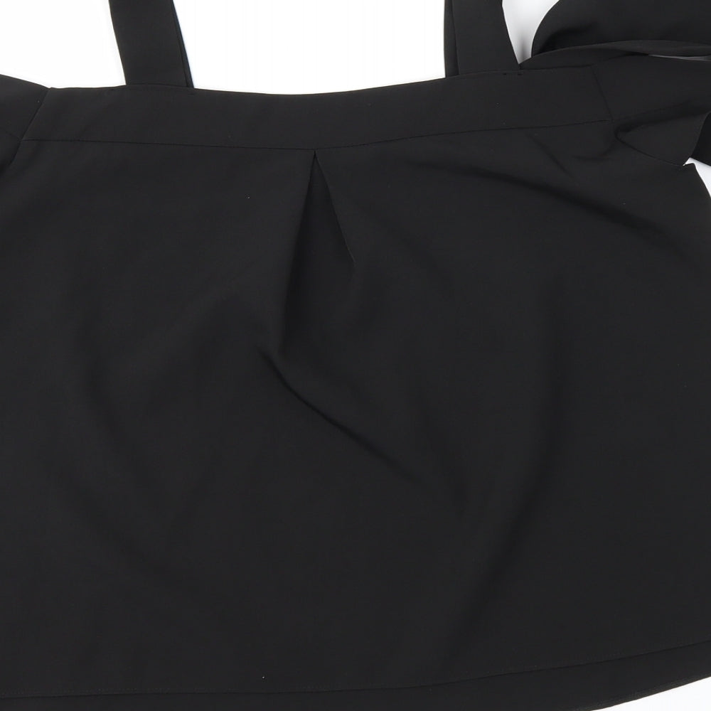 Topshop Womens Black Basic Blouse Size 8
