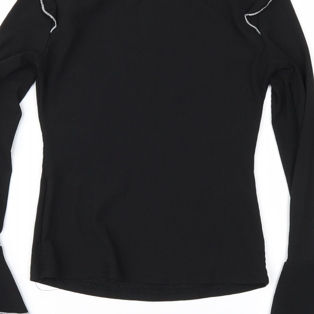 SheIn Womens Black Basic Blouse Size S