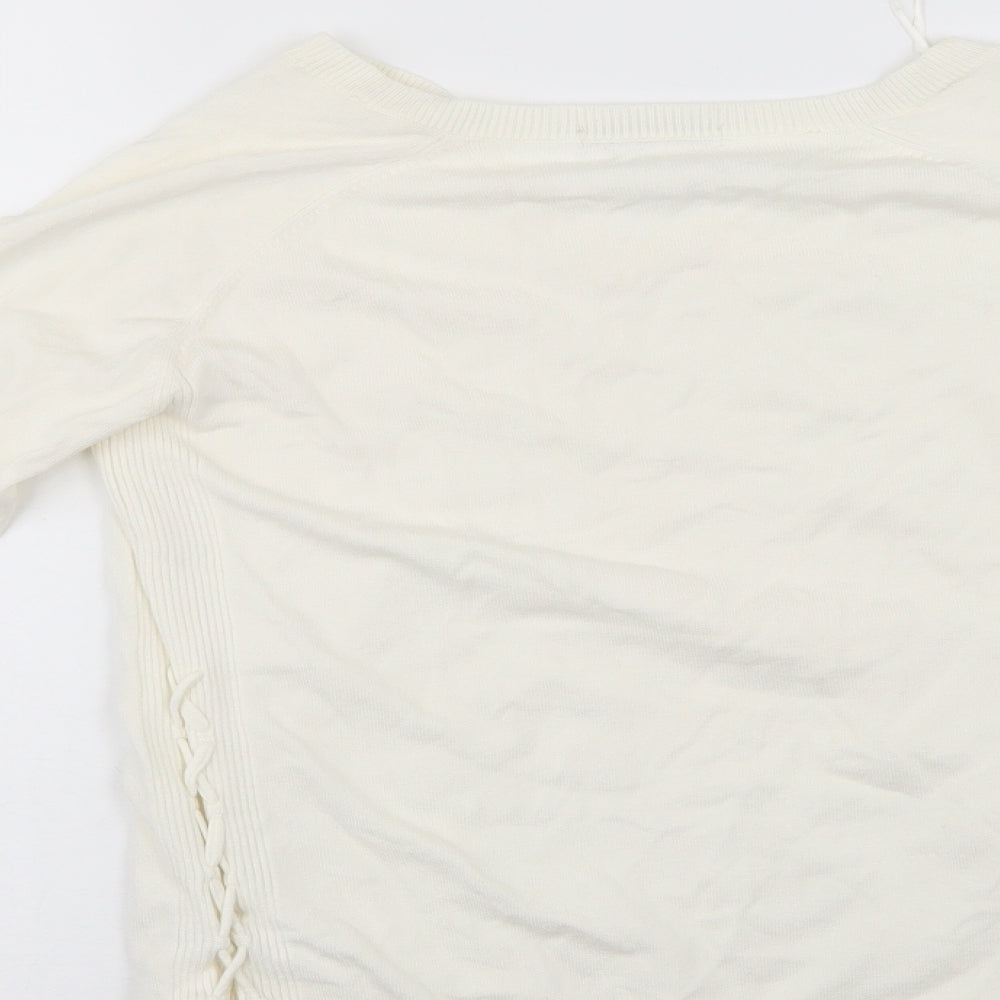 TU Womens White Pullover Jumper Size 8