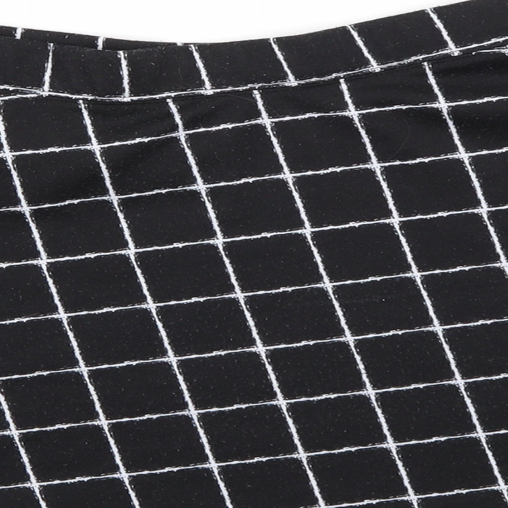 F&F Girls Black Check Flare Skirt Size 10-11 Years