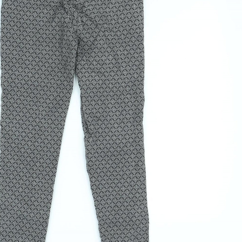 George Womens Black Geometric Trousers Size 8 L28 in