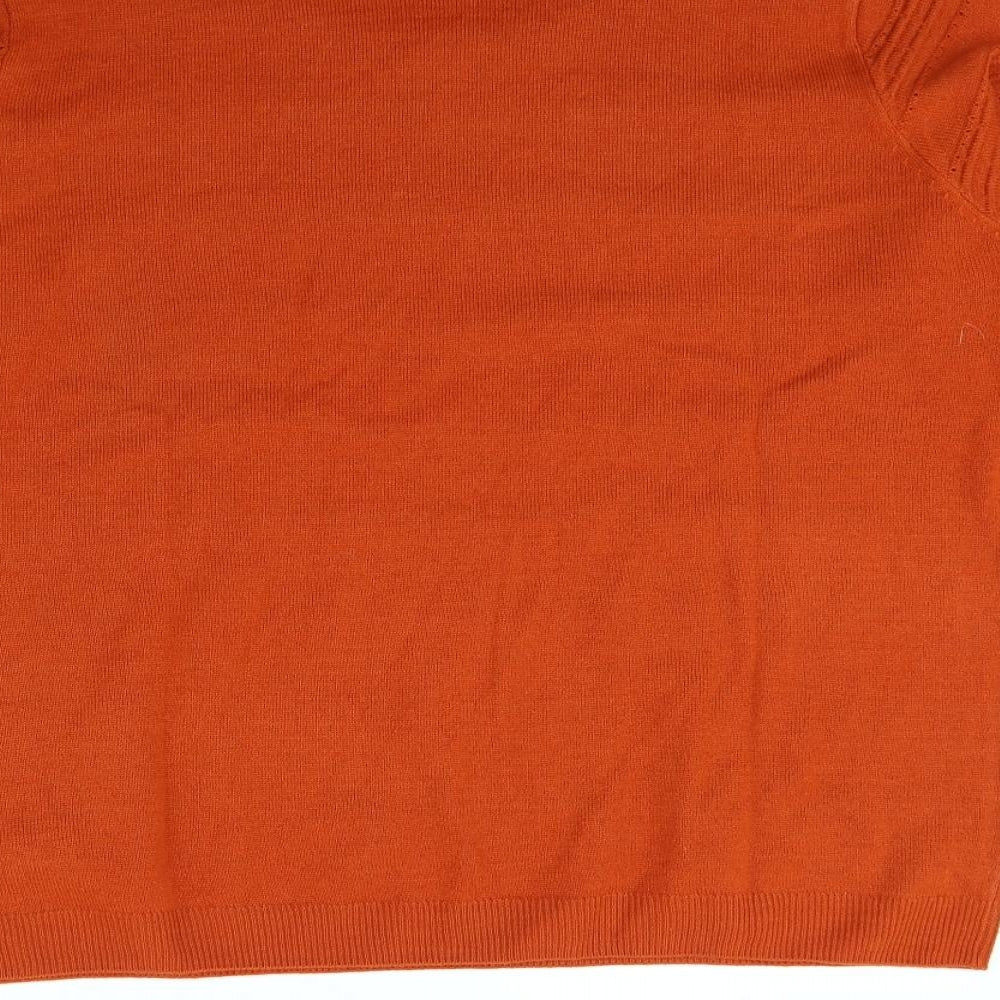 isle Womens Orange Pullover Jumper Size L