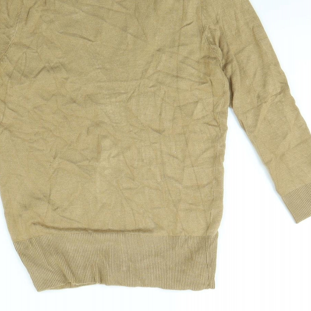 Papaya Womens Beige Rayon Cardigan Jumper Size 8
