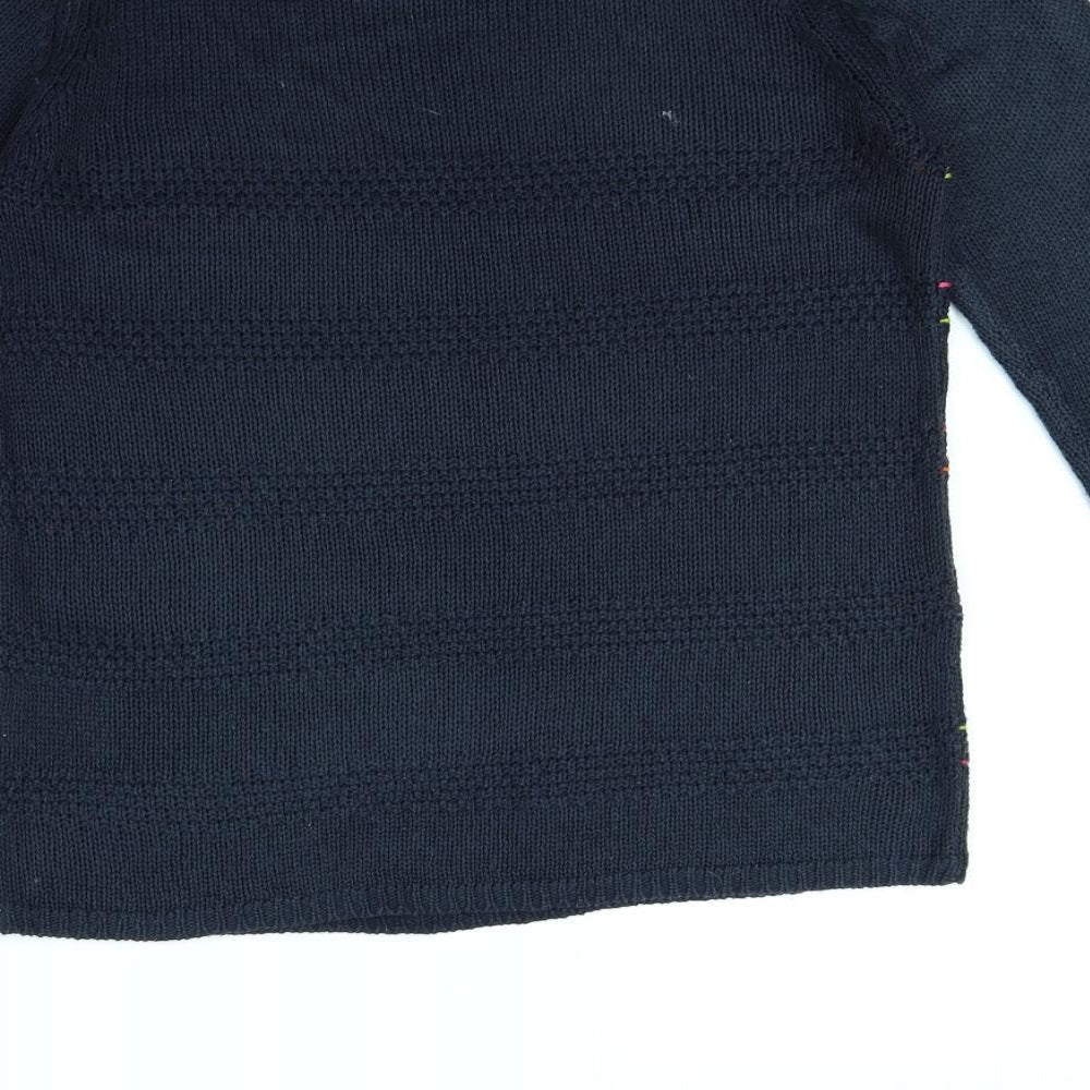 Casamia Womens Blue Striped Pullover Jumper Size S