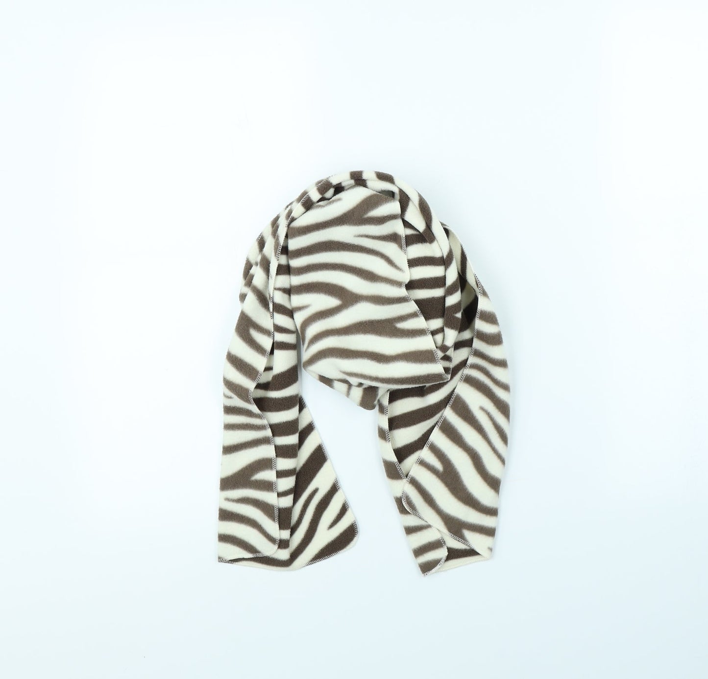 Preworn Womens Brown Animal Print Scarf