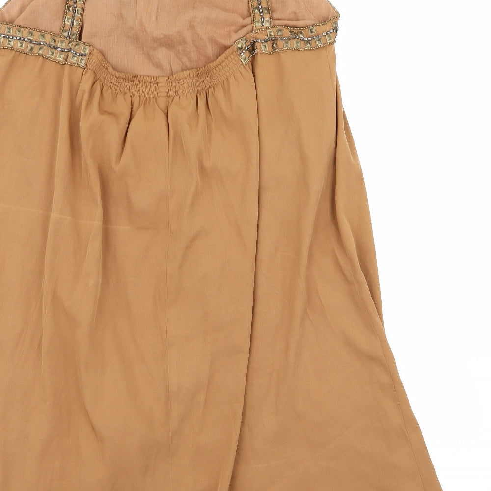 Preworn Womens Brown A-Line Size 32