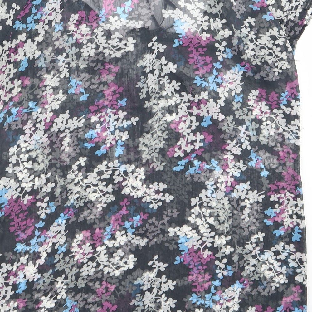 espirit Womens Black Floral Basic Blouse Size 6