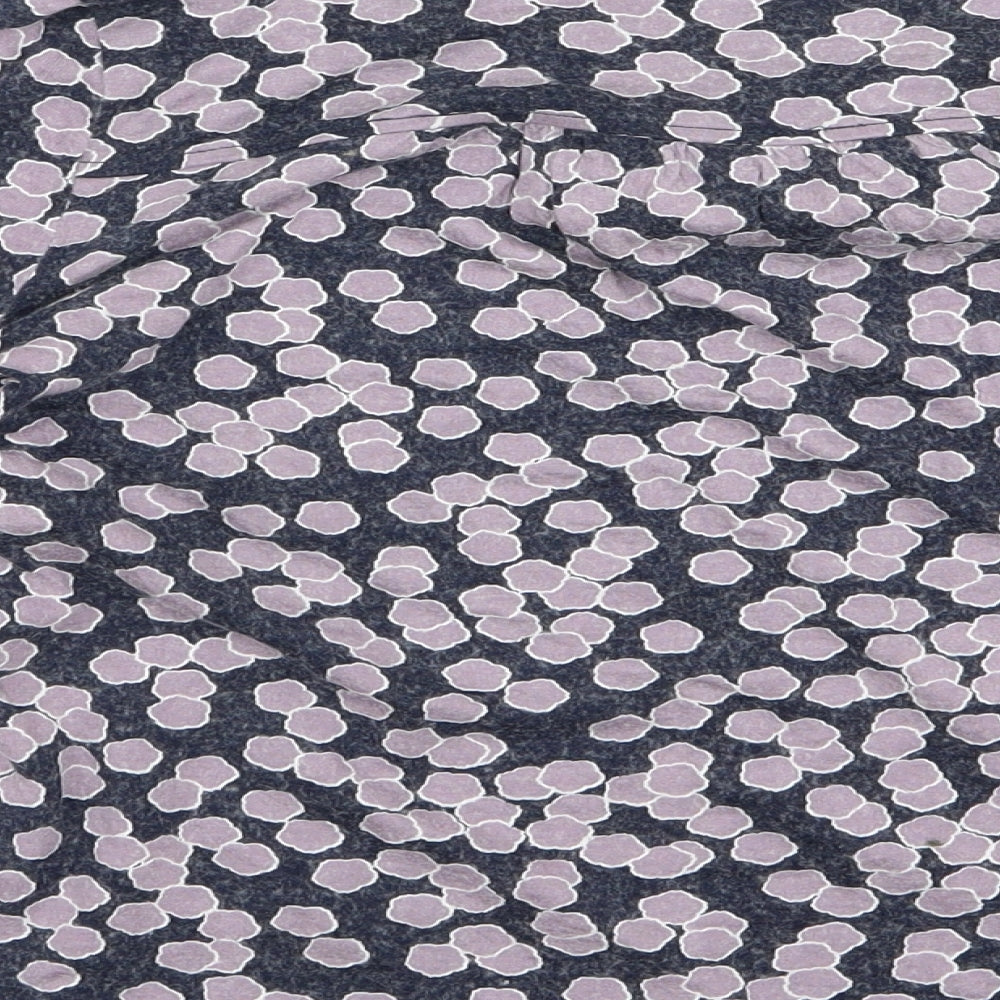Preworn Womens Purple Floral Basic Blouse Size 6