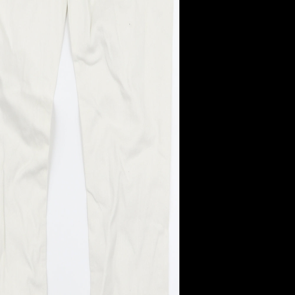 Preworn Womens White Skinny Jeans Size 32 L28 in