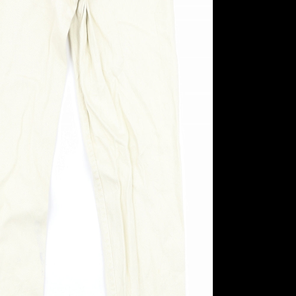 Preloved m&s Womens White Skinny Jeans Size 10 L27 in - Label
