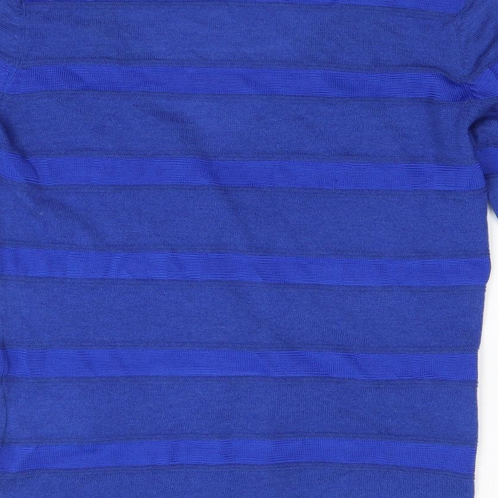Leo Guy Womens Blue Cardigan Jumper Size M