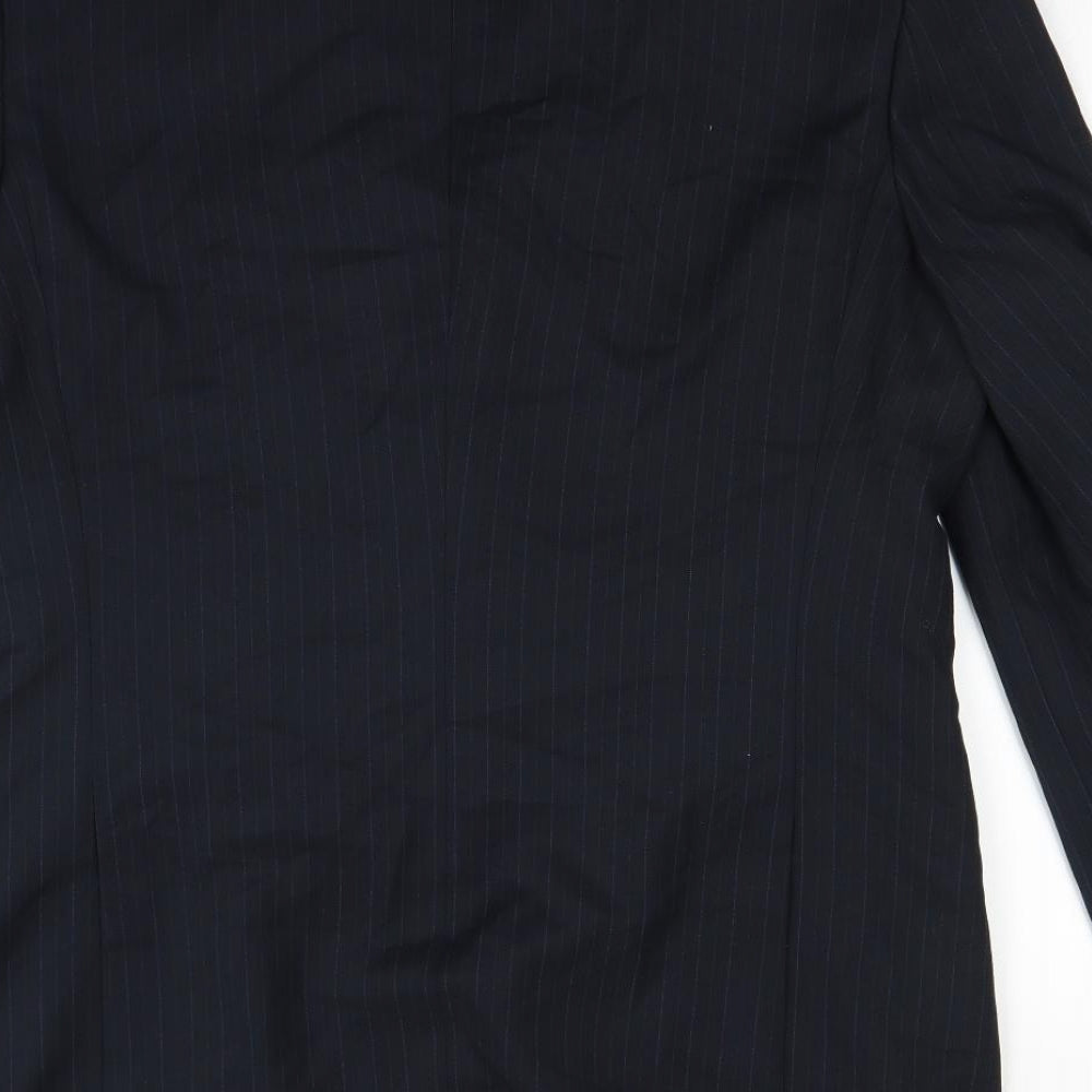 BHS Mens Blue Striped Jacket Suit Jacket Size 42