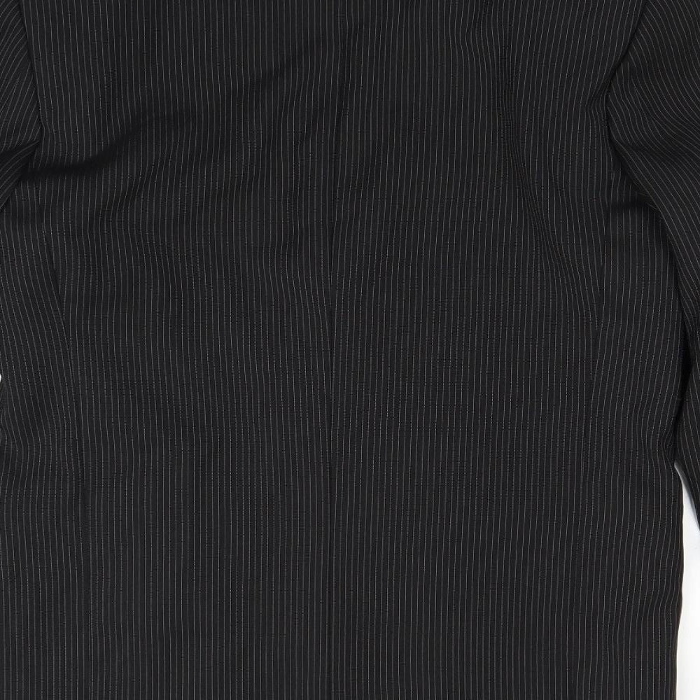 Jack ashore Mens Black Striped Jacket Suit Jacket Size 38