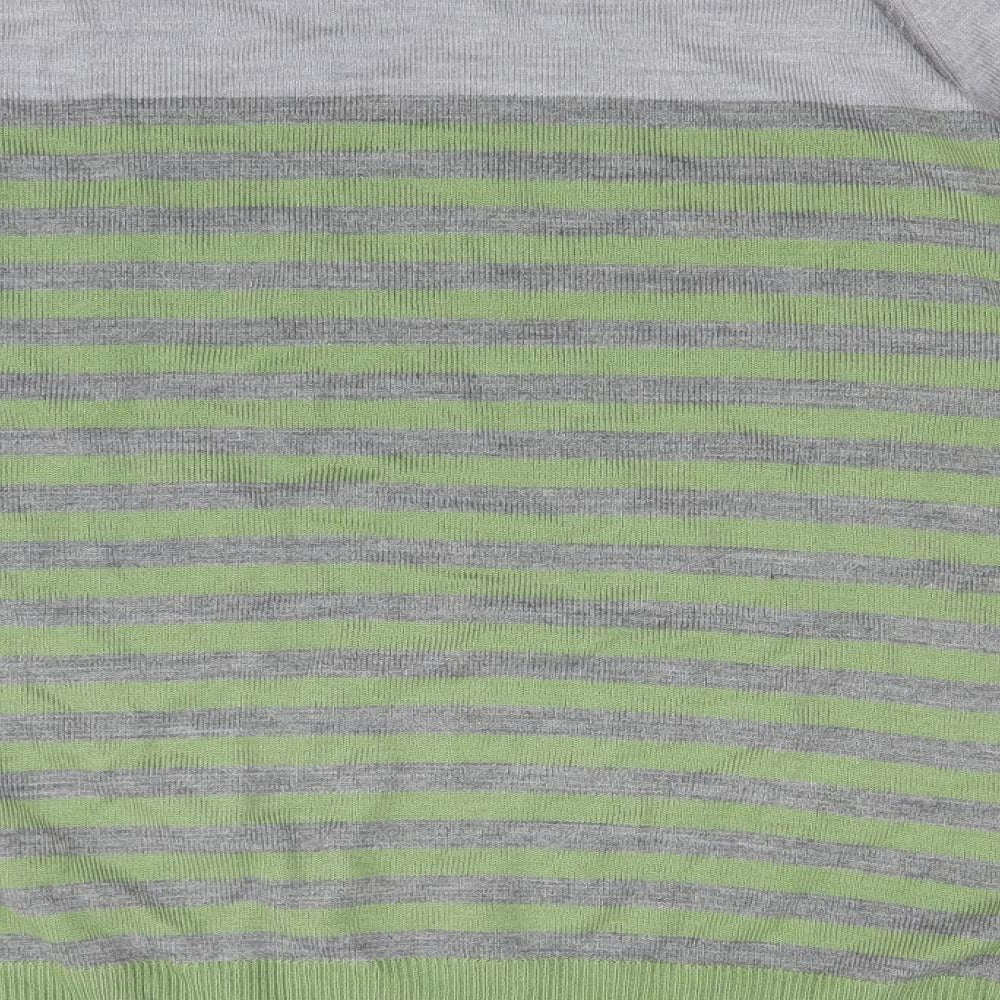 Cedarwood State Mens Green Striped Pullover Jumper Size L