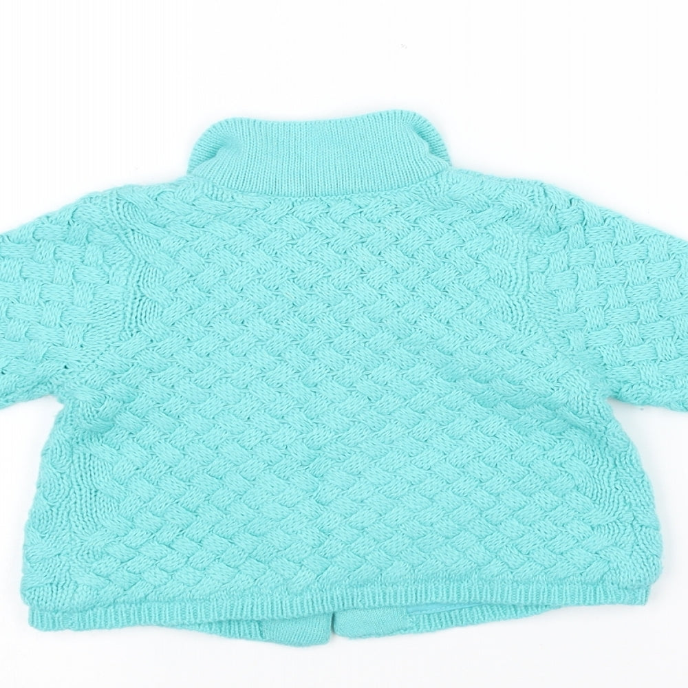 Mini Club Baby Blue Knit Jacket Coatigan Size 0-3 Months
