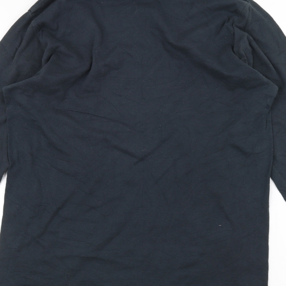 FALDO Womens Blue Basic T-Shirt Size XL