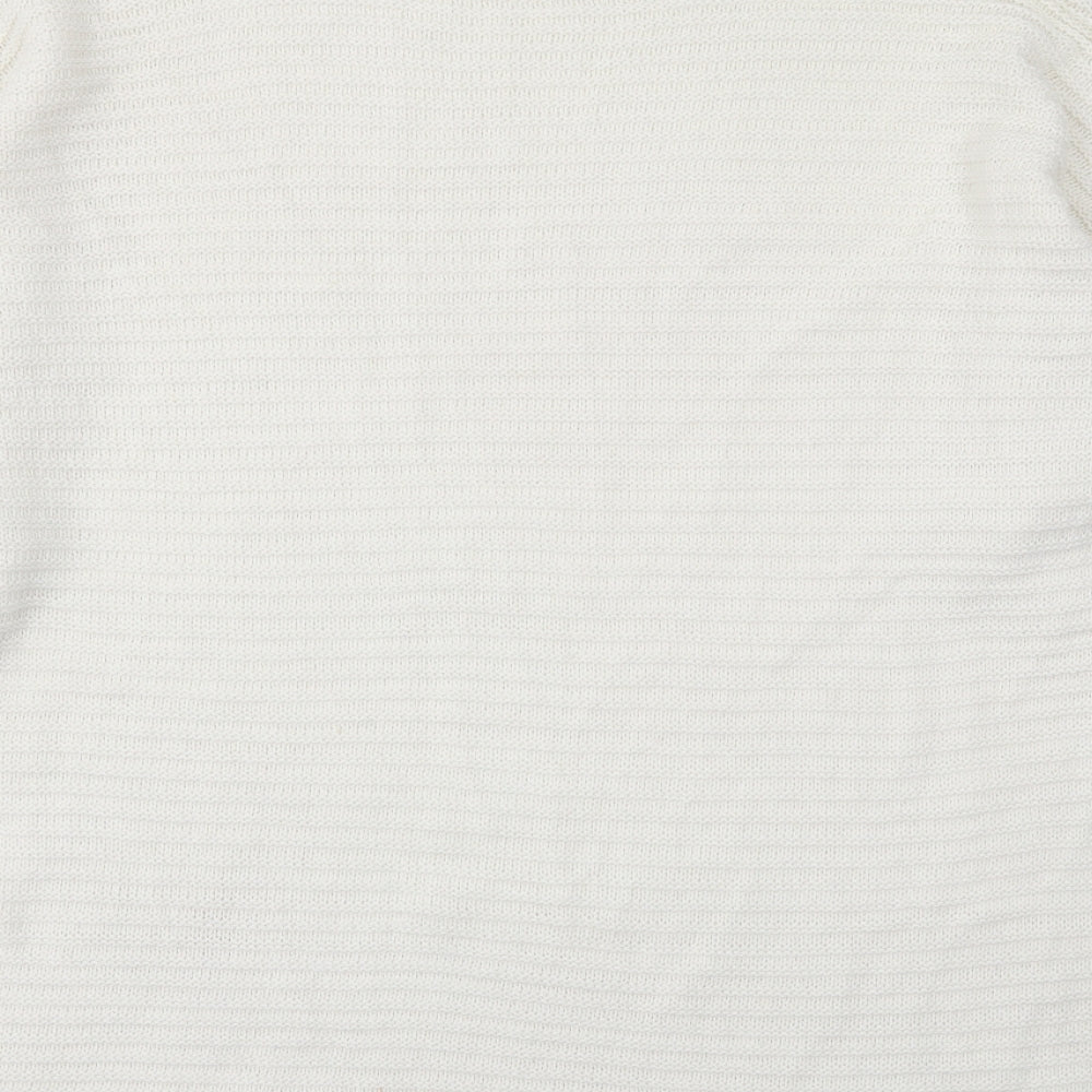 Missguided Womens White Pullover Jumper Size 14