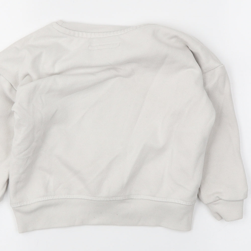 primar Girls White Pullover Sweatshirt Size 3-4 Years