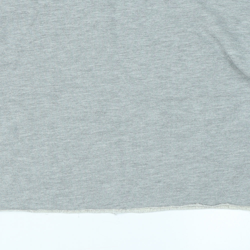 Miss Selfridge Womens Grey Pullover Sweatshirt Size 10 - Cropped