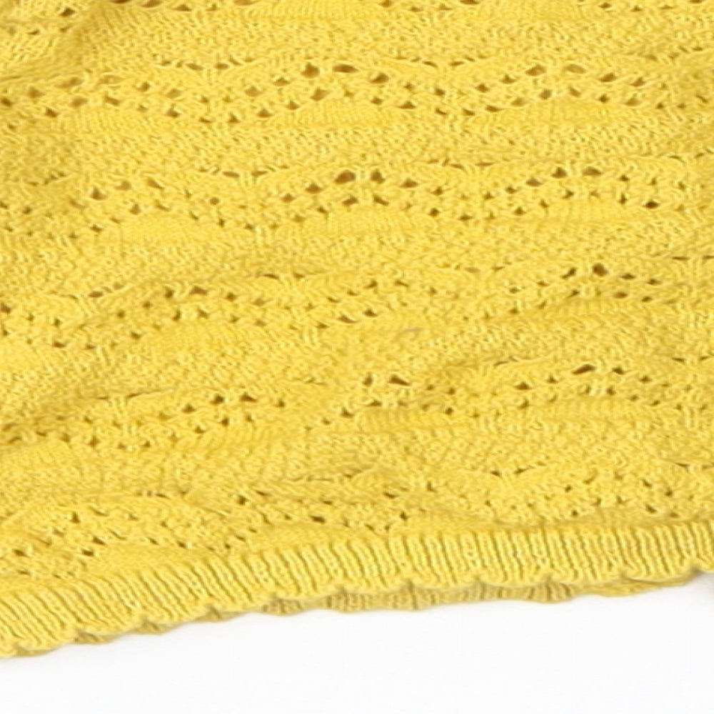 TU Girls Yellow Cardigan Jumper Size 3-6 Months