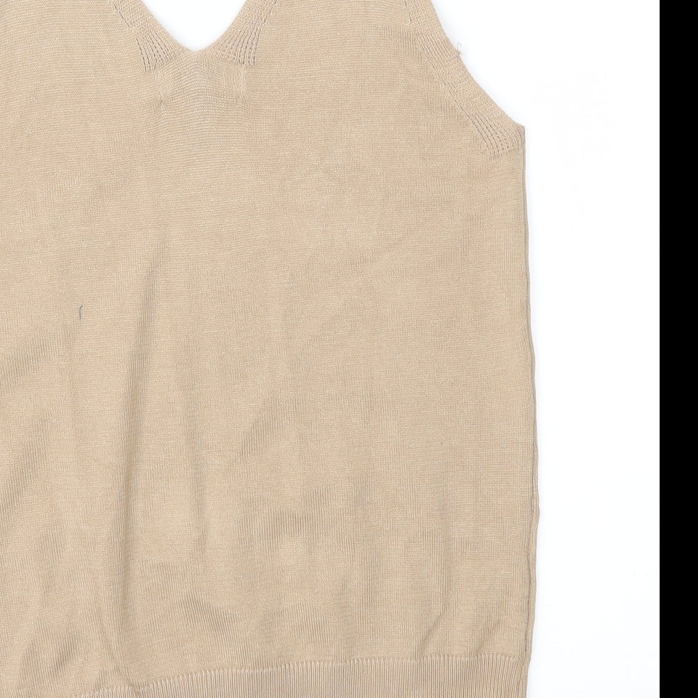 Yu & Me Womens Brown Pullover Jumper Size M