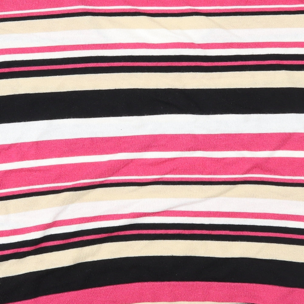 Marks & Spencer Womens Pink Striped Pullover Jumper Size 18