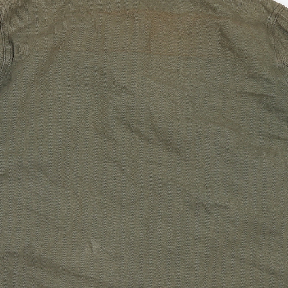 Topshop Womens Green Jacket Size 6 - DISTRESSED