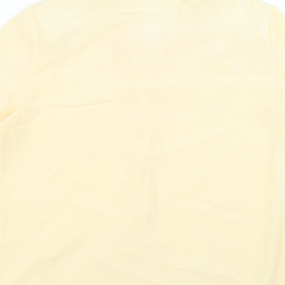 Design essentials Womens Yellow Basic Blouse Size 16 - Embroidered detail