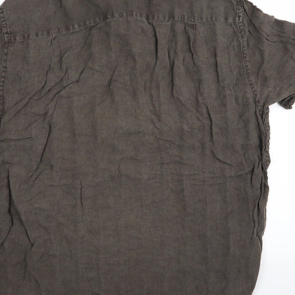 Blue Harbour Mens Brown Button-Up Size M