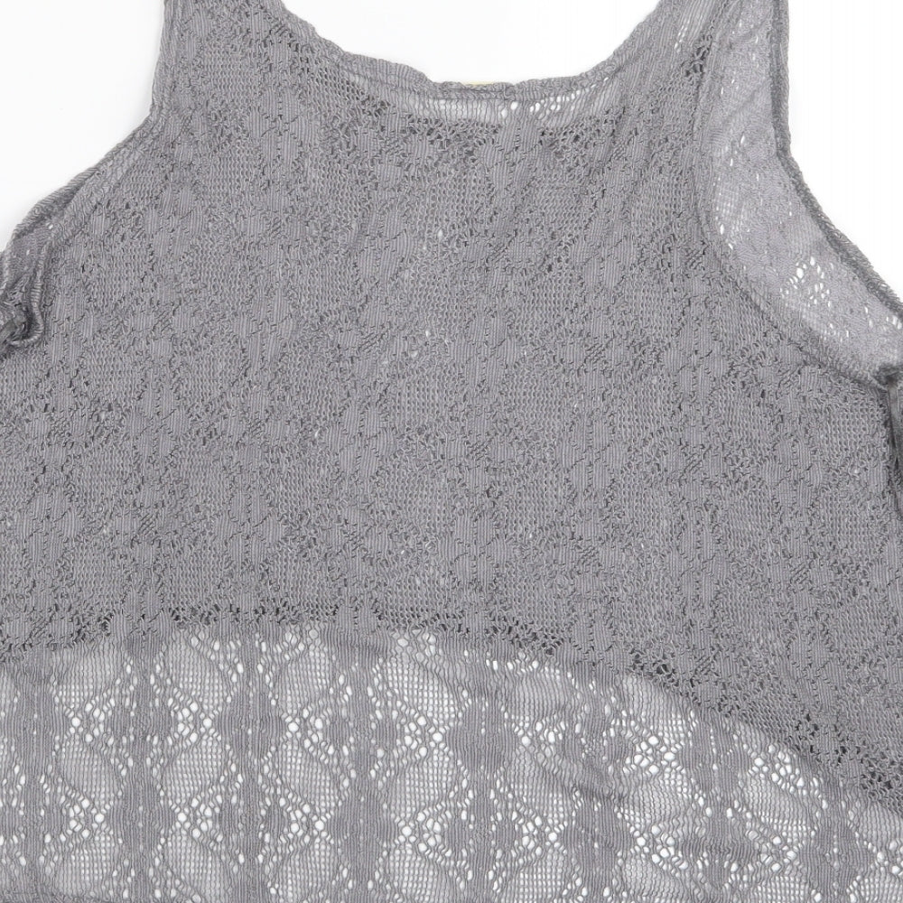 Preworn Womens Grey Cropped T-Shirt Size M