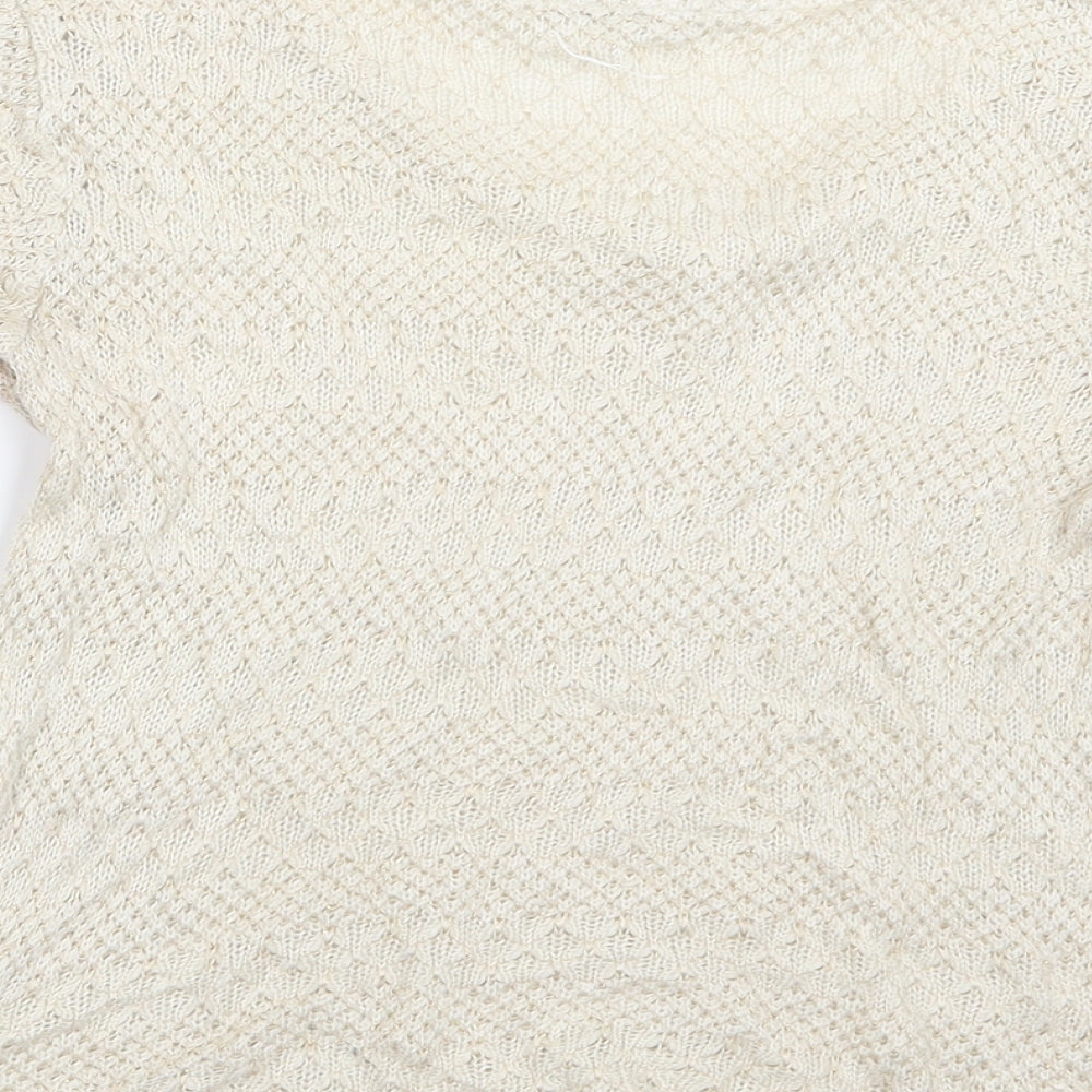 Oasis Womens Ivory Knit Pullover Jumper Size L
