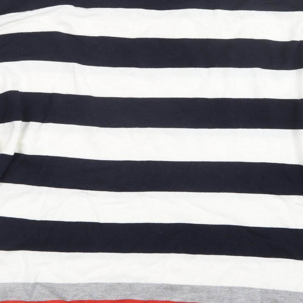 M&Co Womens Blue Striped Knit Pullover Jumper Size 12