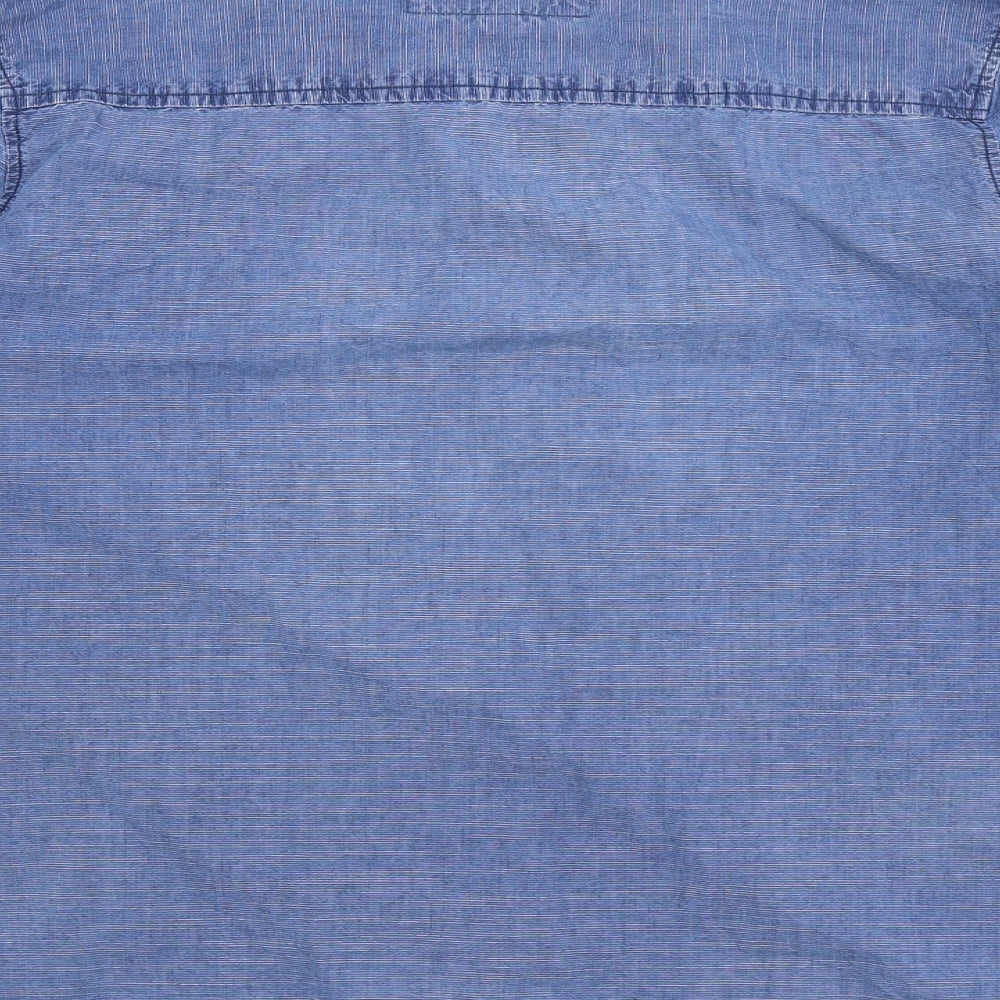 Native Youth Mens Blue Button-Up Size M