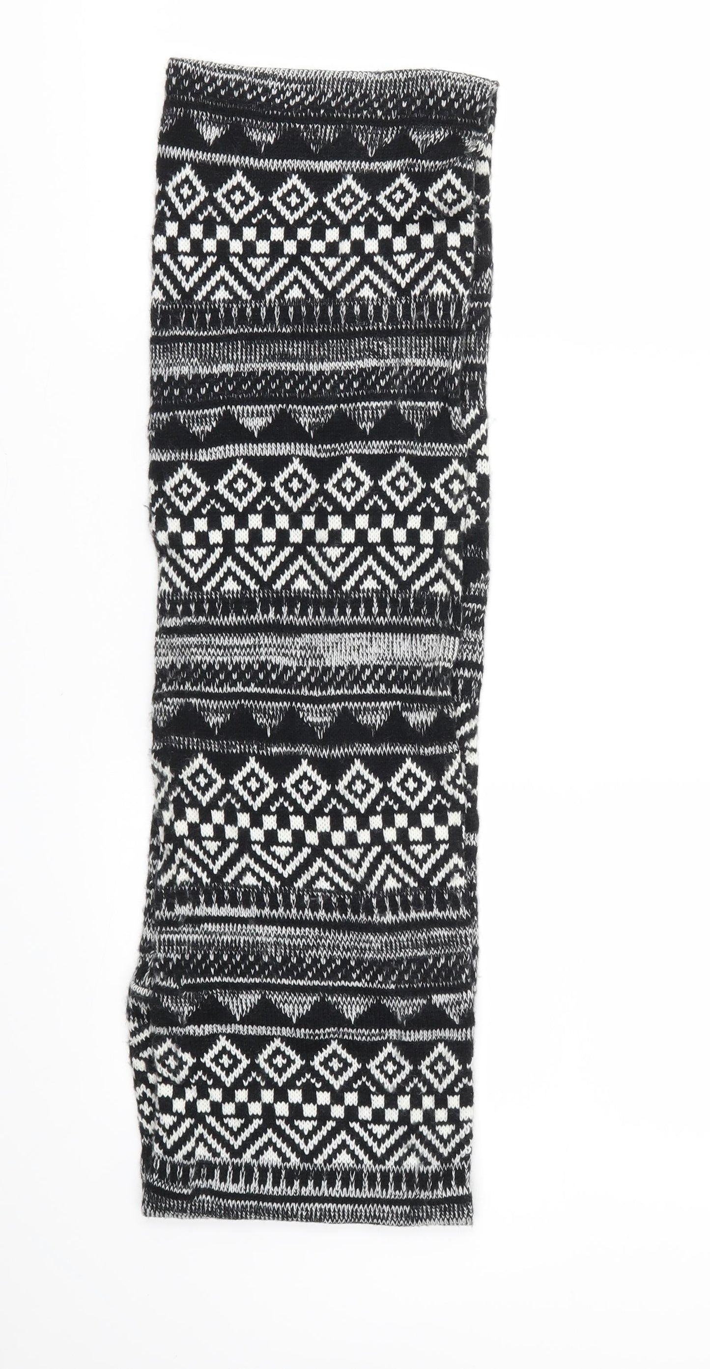Preworn Unisex Black Argyle/Diamond Scarf