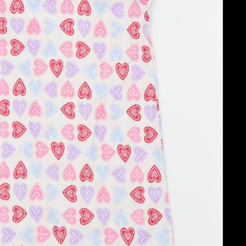 Nutmeg Girls White Tunic T-Shirt Size 8-9 Years - Loveheart