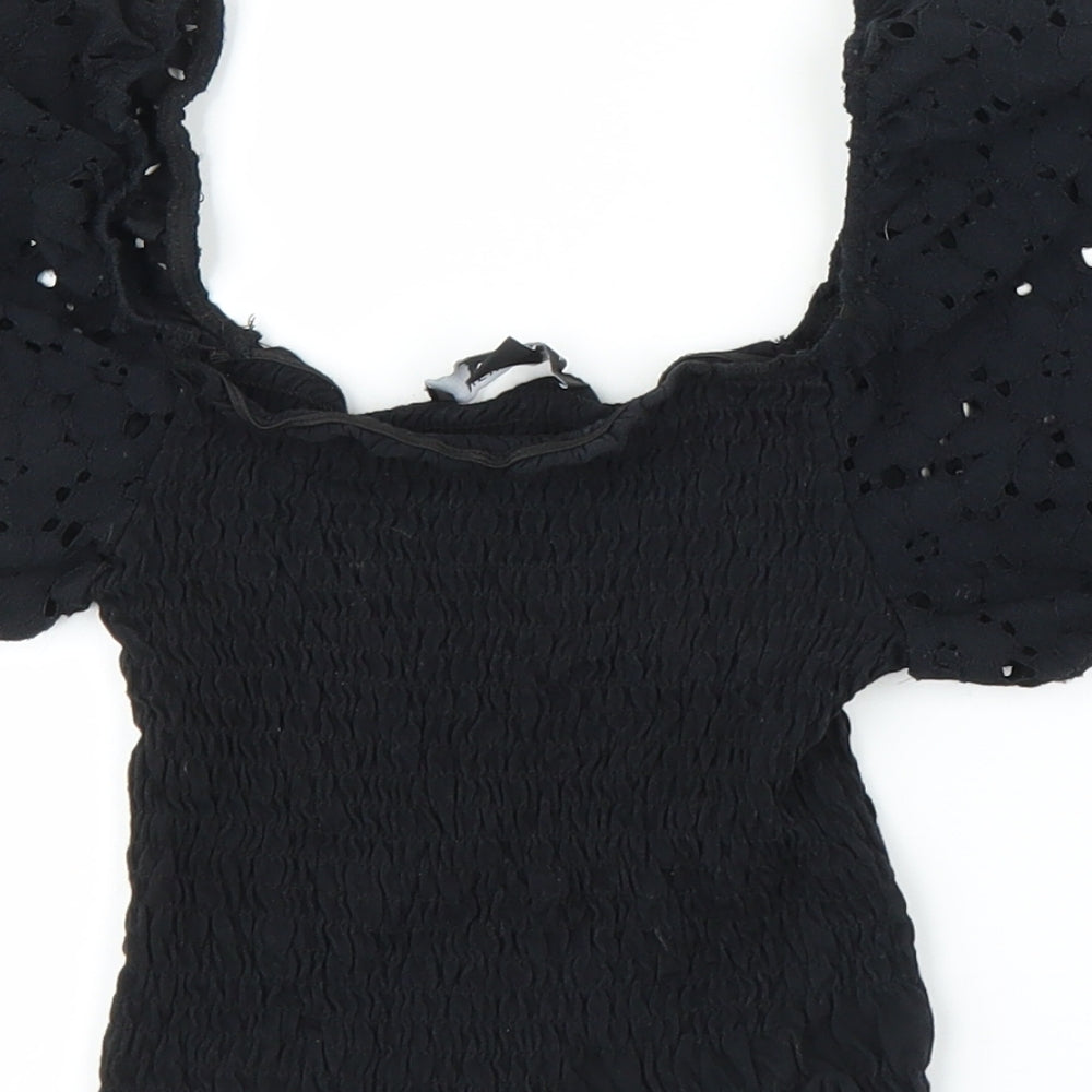 New Look Girls Black Basic Blouse Size 10 Years