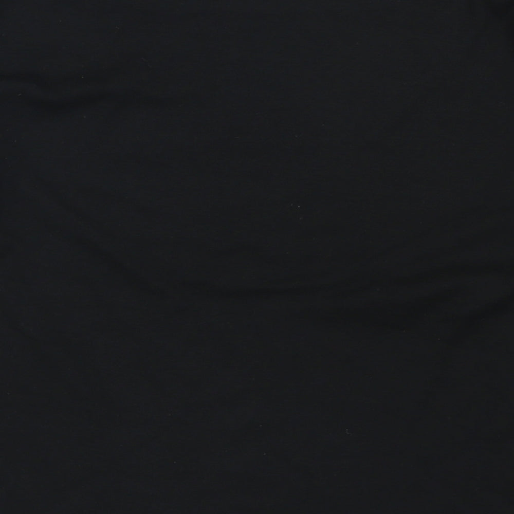 Jan Eva Womens Black Basic T-Shirt Size 12