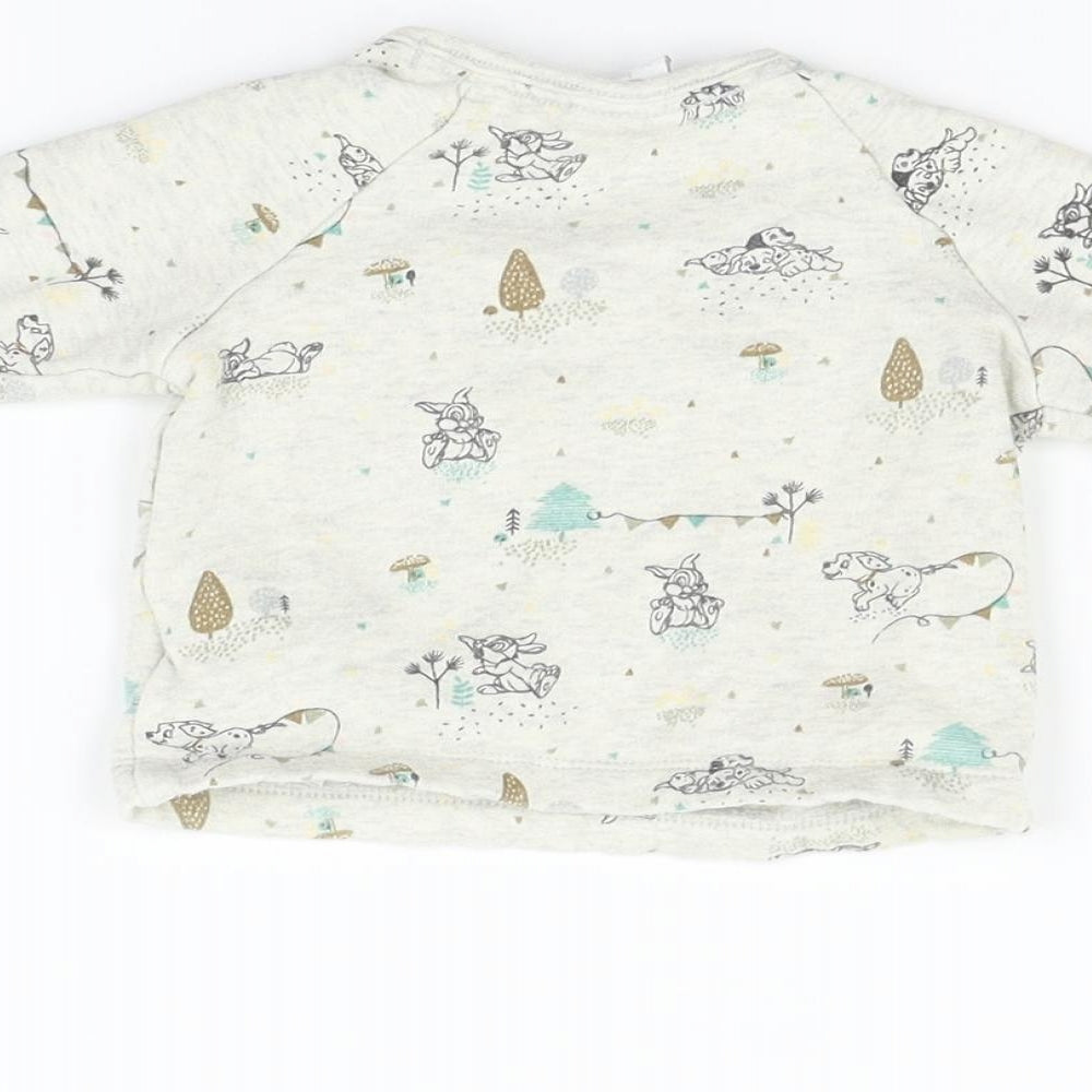 Disney Boys Grey Pullover Jumper Size 0-3 Months