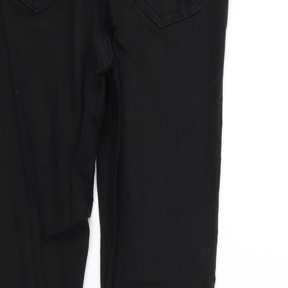 Topshop Womens Black Straight Jeans Size 30 in L26 in