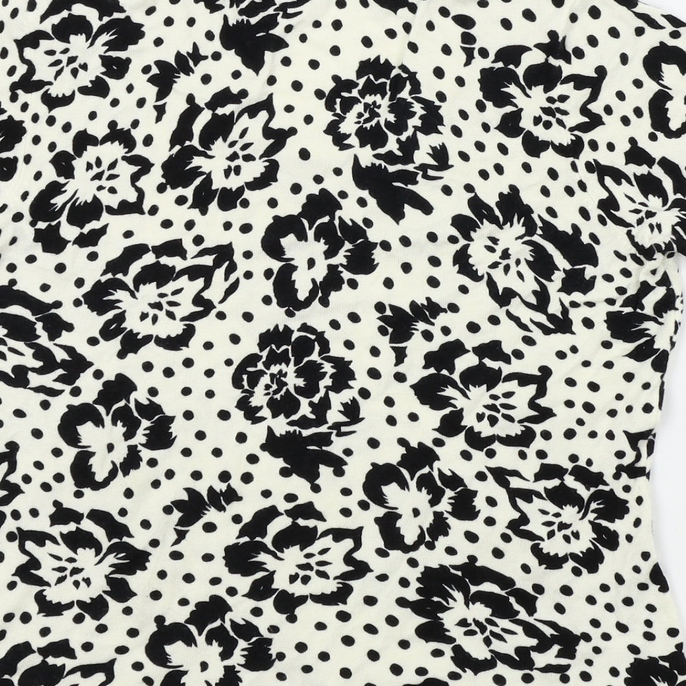 Precis Womens Black Floral Pullover Jumper Size M