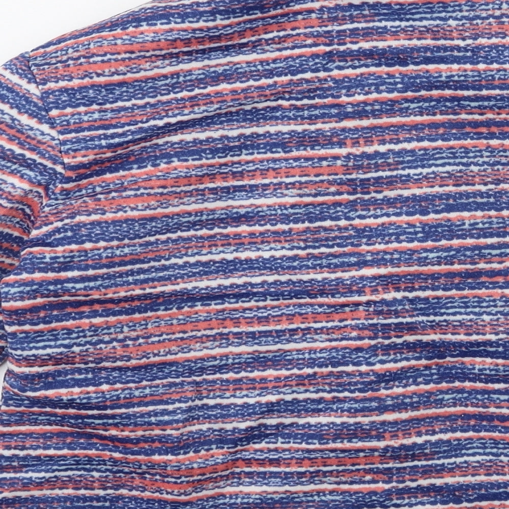 Anna De Lancay Womens Blue Striped Jacket Size M