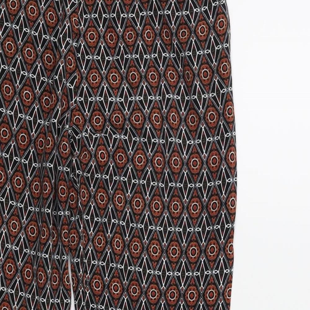 ESMARA Womens Brown Geometric Trousers Size 10 L29 in