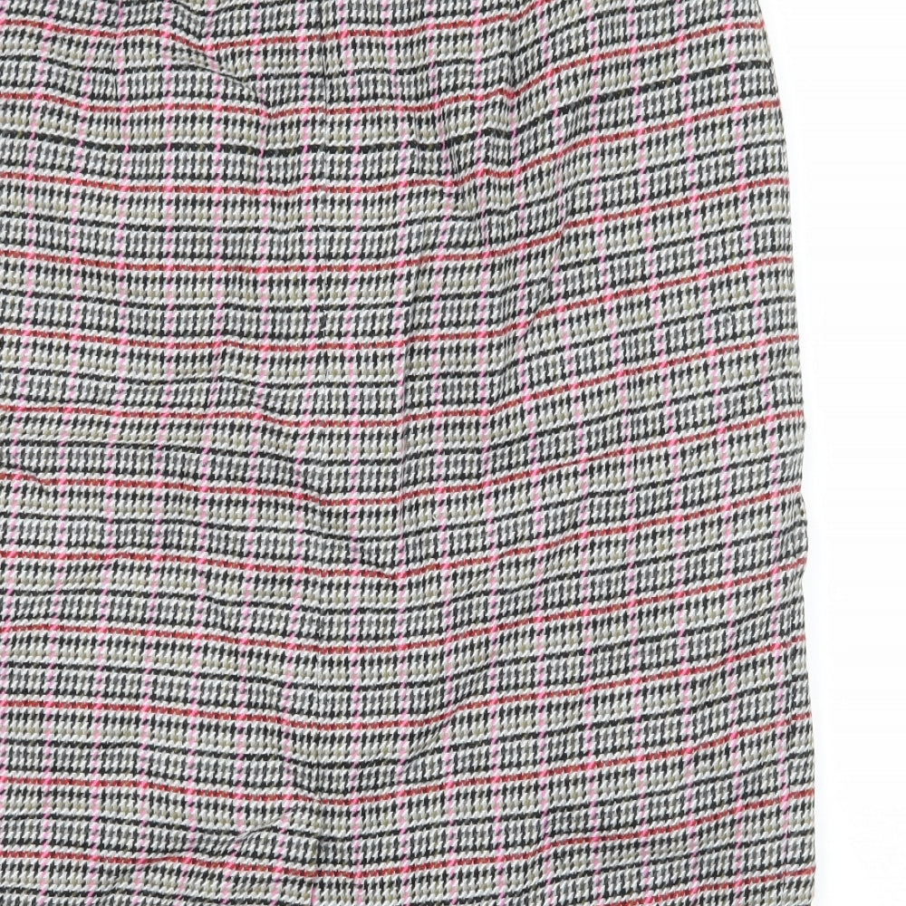 Clements Ribeiro Womens Grey Check Straight & Pencil Skirt Size 10