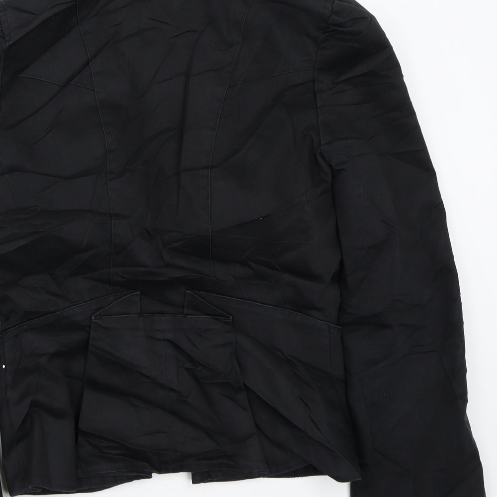 Topshop Womens Black Jacket Coat Size 10