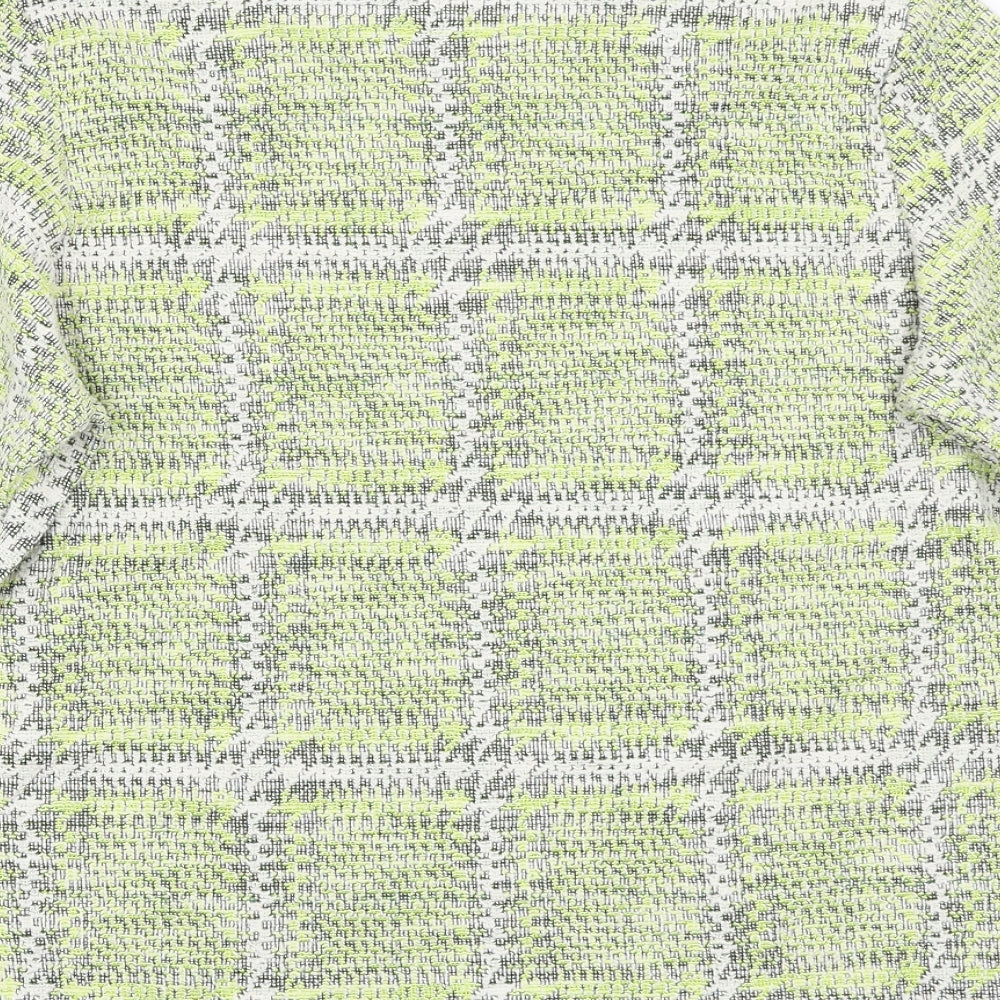 Nugmeg Womens Green Check Basic T-Shirt Size 12
