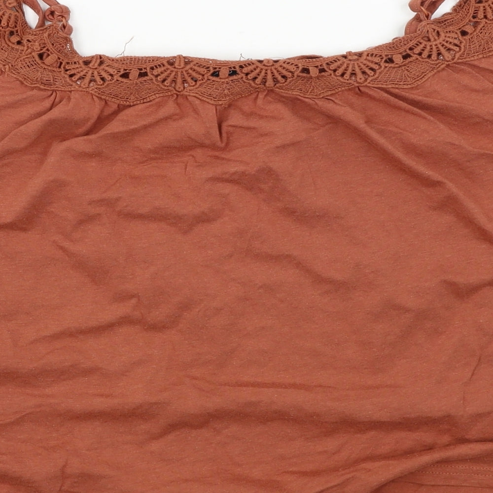 New Look Womens Brown Basic Blouse Size 14