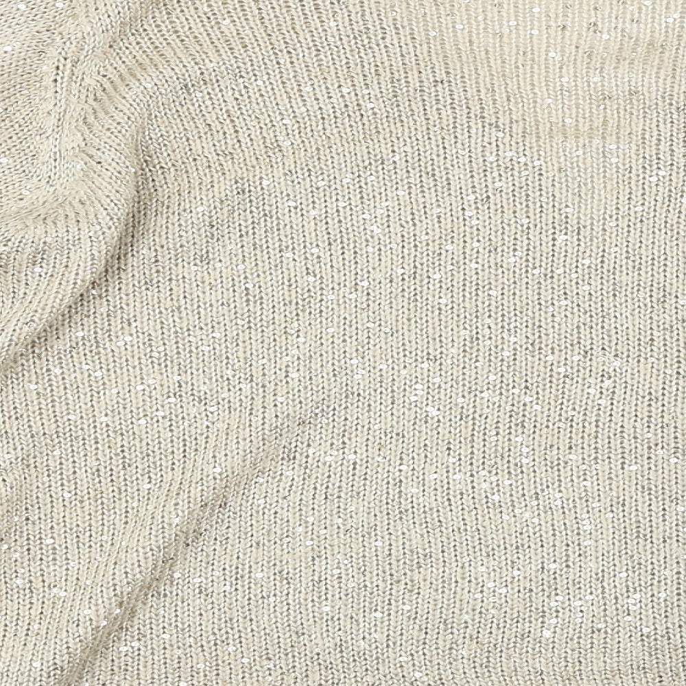 hle Womens Beige Cardigan Jumper Size M
