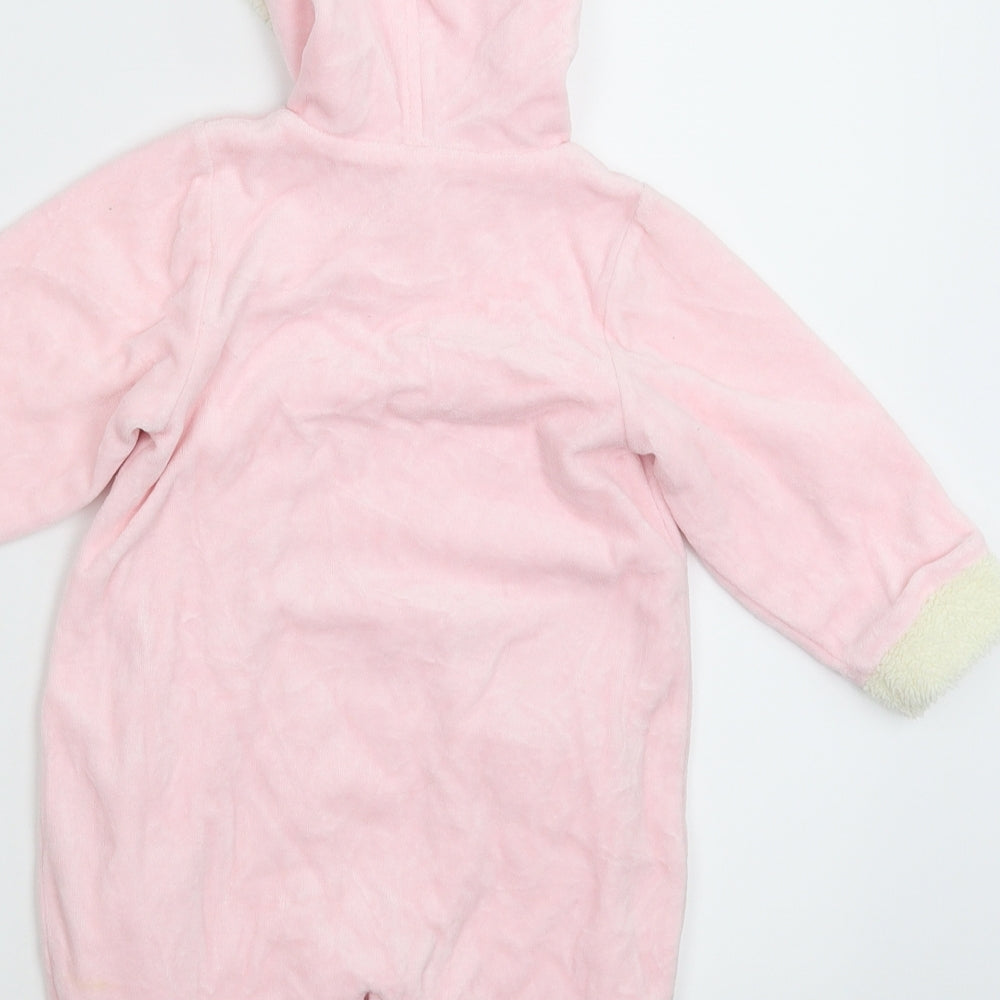 Chickee Duck Girls Pink Coverall One-Piece Size 12 Months