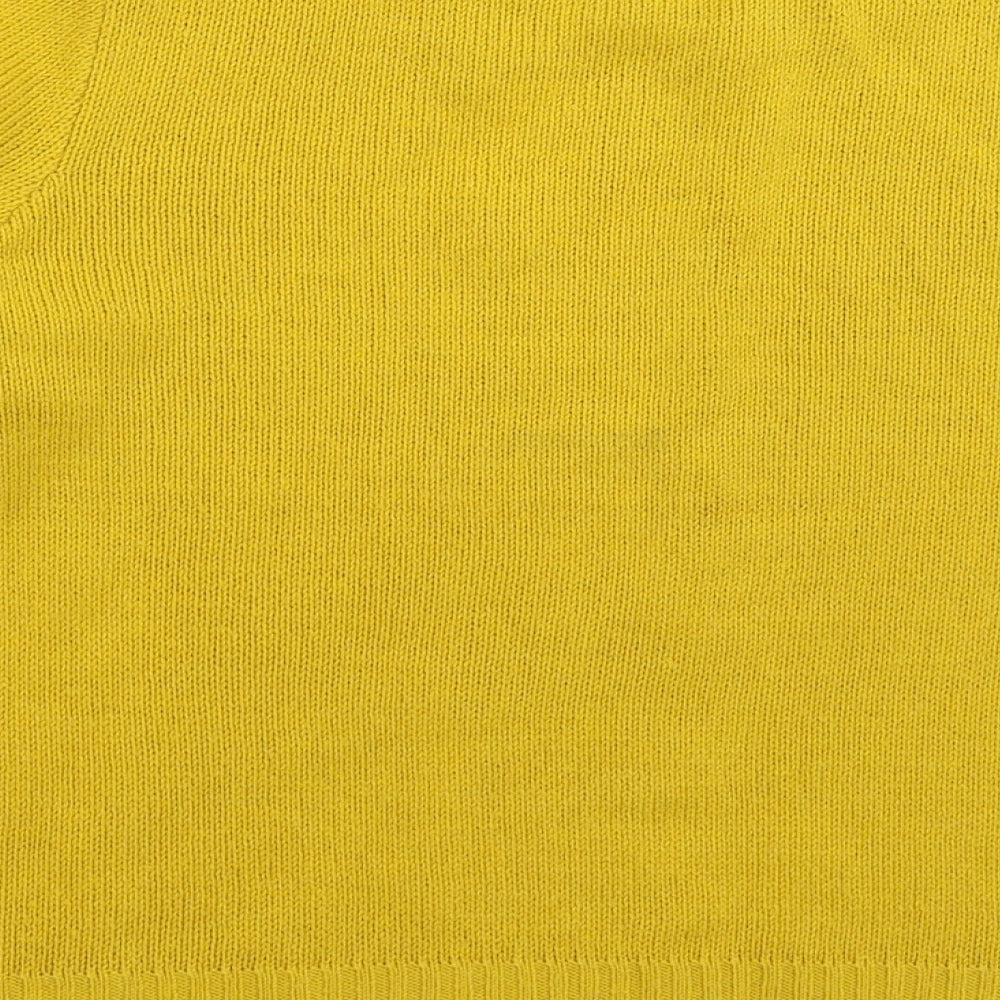 Divided Womens Yellow Knit Pullover Jumper Size M